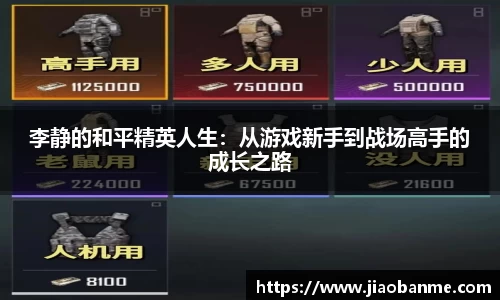李静的和平精英人生：从游戏新手到战场高手的成长之路